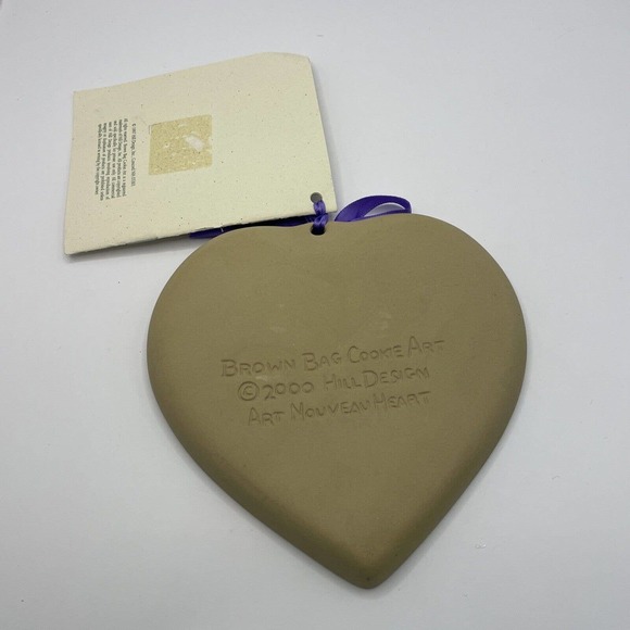 Brown Bag Cookie Art Mold Art Nouveau Heart Hill Design Baking Shortbread Crafts - Picture 2 of 9